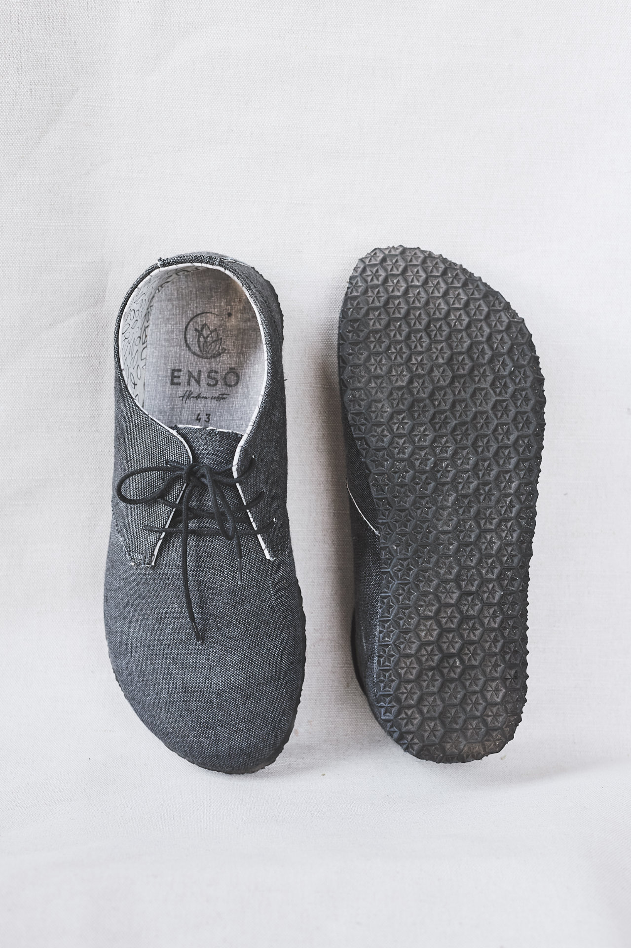 Světokrajky, barefoot lněné boty, tmavě modré - Obrázek 4
