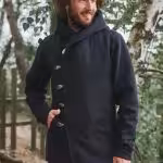 Uvolněný elegán, pánská mikina s kapucí, černá