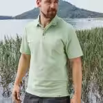 Heroj, pánské polotričko s šitým límcem, bavlna, zelené